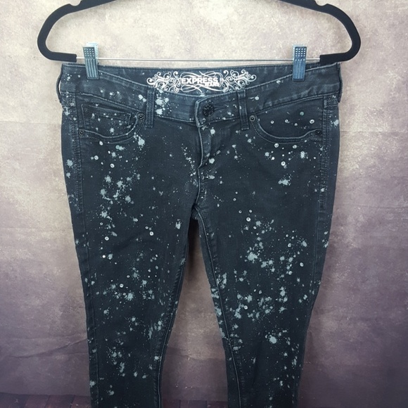 Express Splatter Jean Legging - Sz 6 - Picture 1 of 4